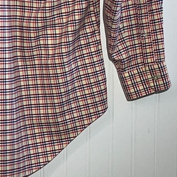 Lands End Men's Shirt Long Sleeve Button Down Multi Color Plaid SZ 17-33 Cotton - Picture 10 of 11